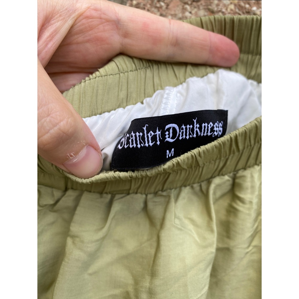 Scarlet Darkness Maxi Skirt Lace Trim Petticoat Medium Green Prairie Goth Fairy - Picture 5 of 7
